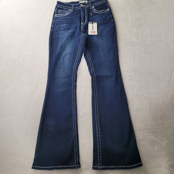 Legend Denim - Legend Women's Dark Blue Flare Denim Jeans Size 9 NWT